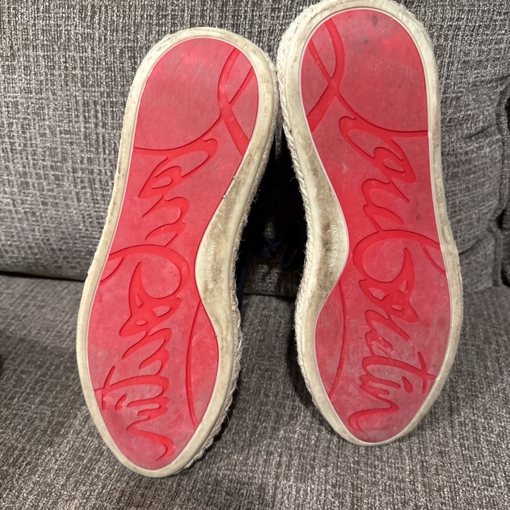 Christian Louboutin Dark Blue Espadrille Sneakers - Picture 6 of 8
